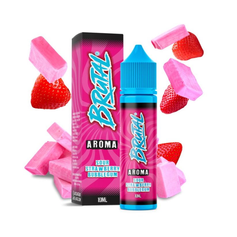 Příchuť Brutal S&V: Strawberry Sour Bubblegum (Sladká jahodová žvýkačka)