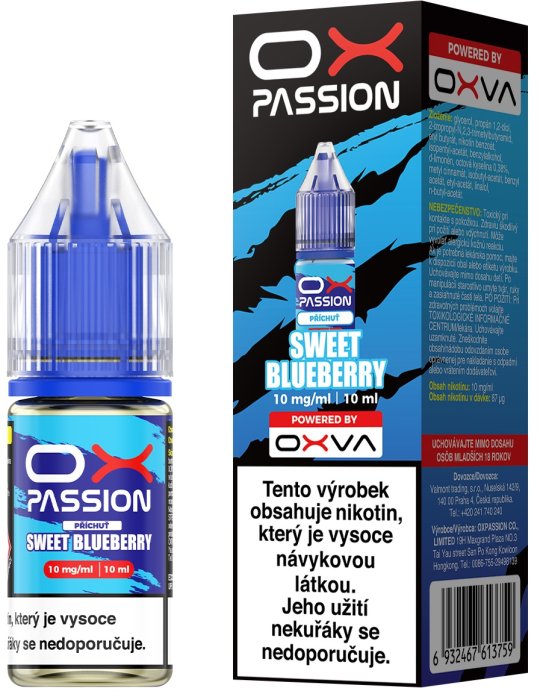 Liquid OXVA OX PASSION Salts Sweet Blueberry 10ml