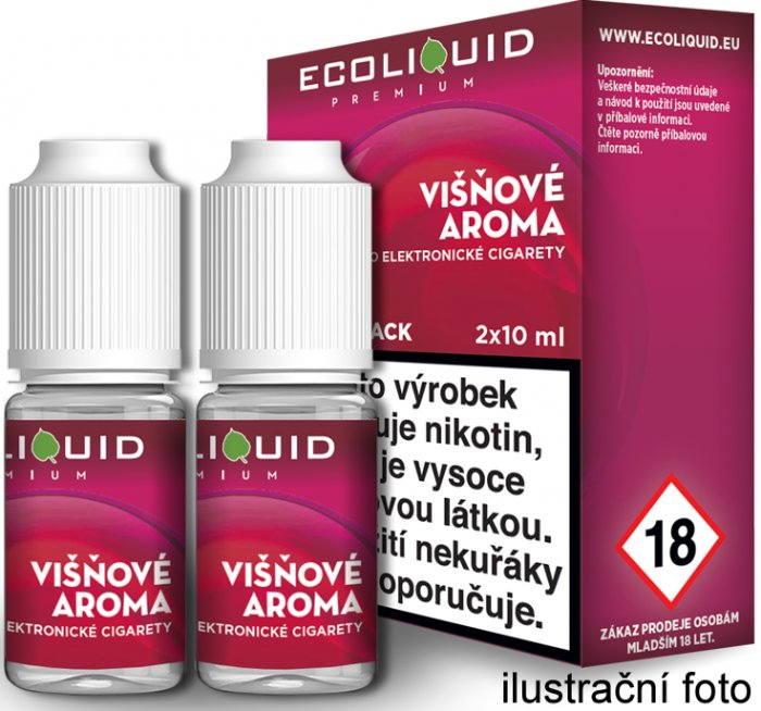 Liquid Ecoliquid Premium 2Pack Cherry (Višeň) - 2x10ml - Nikotin: 6mg