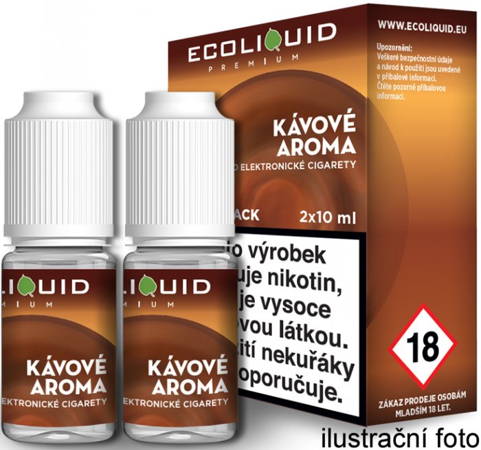 Liquid Ecoliquid Premium 2Pack Coffee (Káva) - 2x10ml - Nikotin: 0mg
