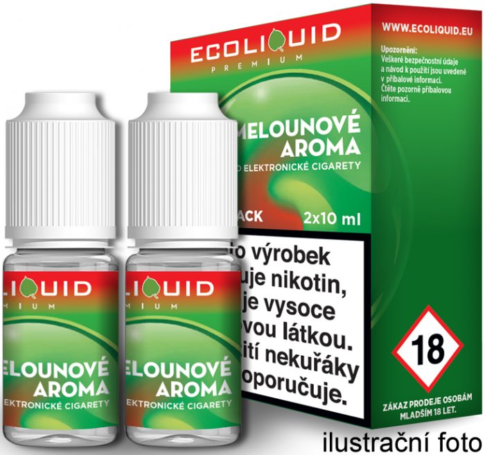 Liquid Ecoliquid Premium 2Pack Watermelon (Vodní meloun) - 2x10ml - Nikotin: 20mg