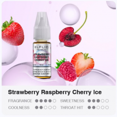 Liquid ELFLIQ Nic SALT Strawberry Raspberry Cherry Ice 10ml