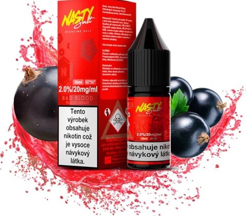 Liquid Nasty Salt Bad Blood 10ml - 20mg (Černý rybíz, máta)