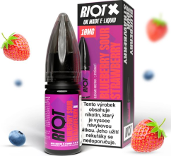 Liquid RIOT X Salt Blueberry Sour Strawberry (Kyselá borůvka a jahoda) 10ml