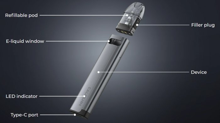 Uwell Caliburn A2S elektronická cigareta 520mAh