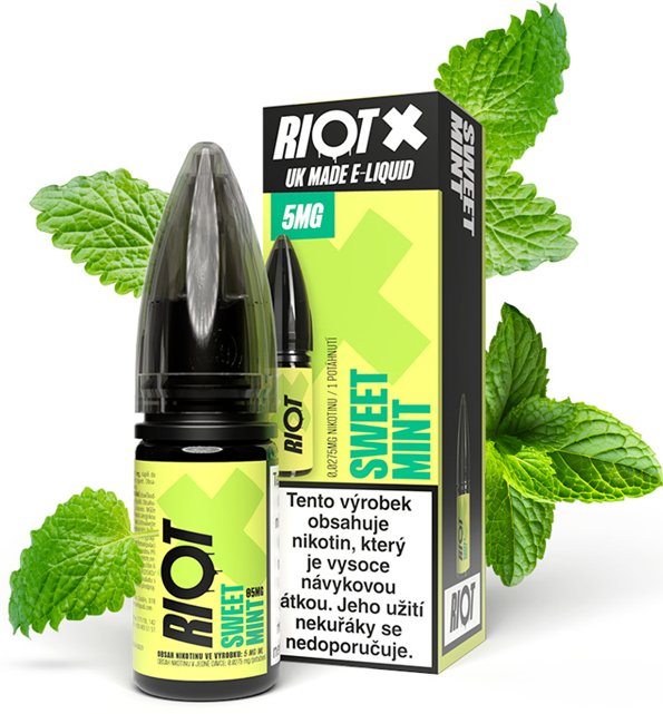 Liquid RIOT X Salt Sweet Mint (Jemná máta) 10ml