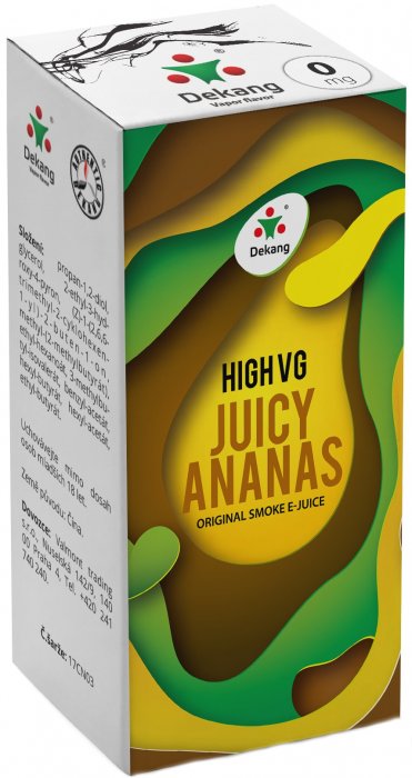 Liquid Dekang High VG Juicy Ananas   (Šťavnatý ananas) - 10ml - Nikotin: 0mg