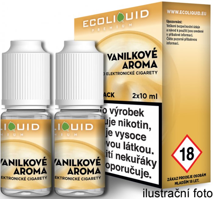 Liquid Ecoliquid Premium 2Pack Vanilla (Vanilka) - 2x10ml - Nikotin: 12mg