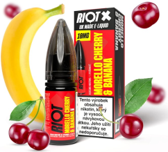 Liquid RIOT X Salt Morello Cherry Banana (Kyselá višeň a banán) 10ml-10mg