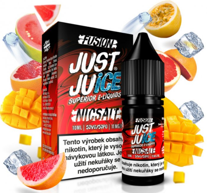 Liquid Just Juice SALT Fusion Mango  Blood Orange On Ice 10ml - 11mg