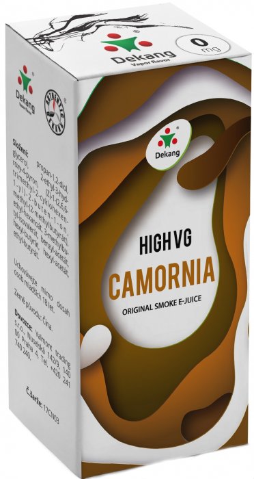 Liquid Dekang High VG Camornia   (Tabák s ořechy) - 10ml - Nikotin: 0mg