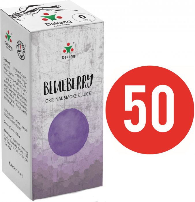 Liquid Dekang Fifty Blueberry (Borůvka) - 10ml - Nikotin: 0mg