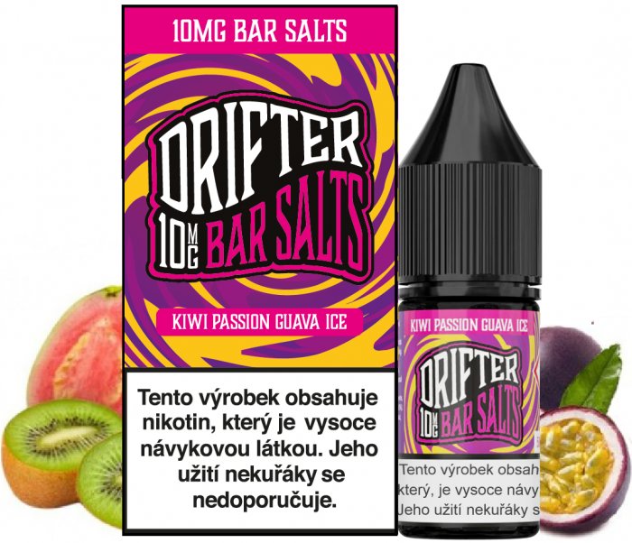 Liquid Drifter Bar Salts Kiwi Passionfruit Guava Ice 10ml - Nikotin: 10mg