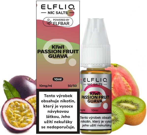 Liquid ELFLIQ Nic SALT Kiwi Passion Fruit Guava 10ml - Nikotin: 20mg