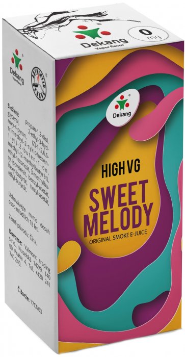 Liquid Dekang High VG Sweet Melody   (Broskev s citrónem) - 10ml - Nikotin: 0mg