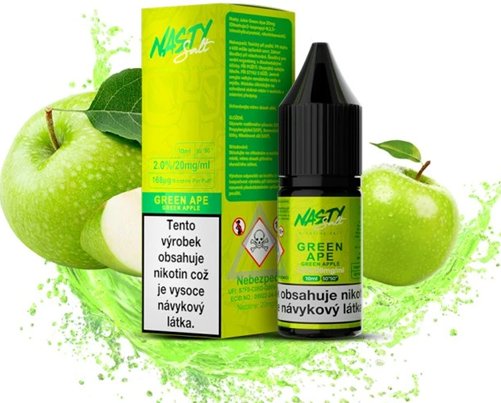 Liquid Nasty Salt Green Ape 10ml - 20mg (Zelené jablko)