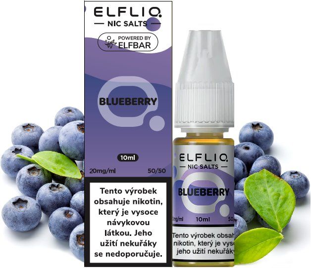 Liquid ELFLIQ Nic SALT Blueberry 10ml - Nikotin: 20mg