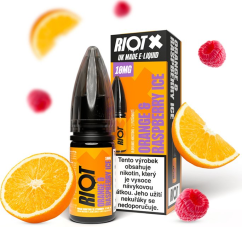 Liquid RIOT X Salt Orange Raspberry Ice (Ledový pomeranč a malina) 10ml